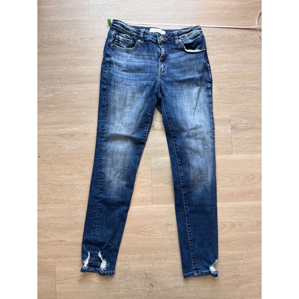 KanCan Skinny Jeans Womens 29 Blue Denim Cotton Stretch Medium Wash Distressed
